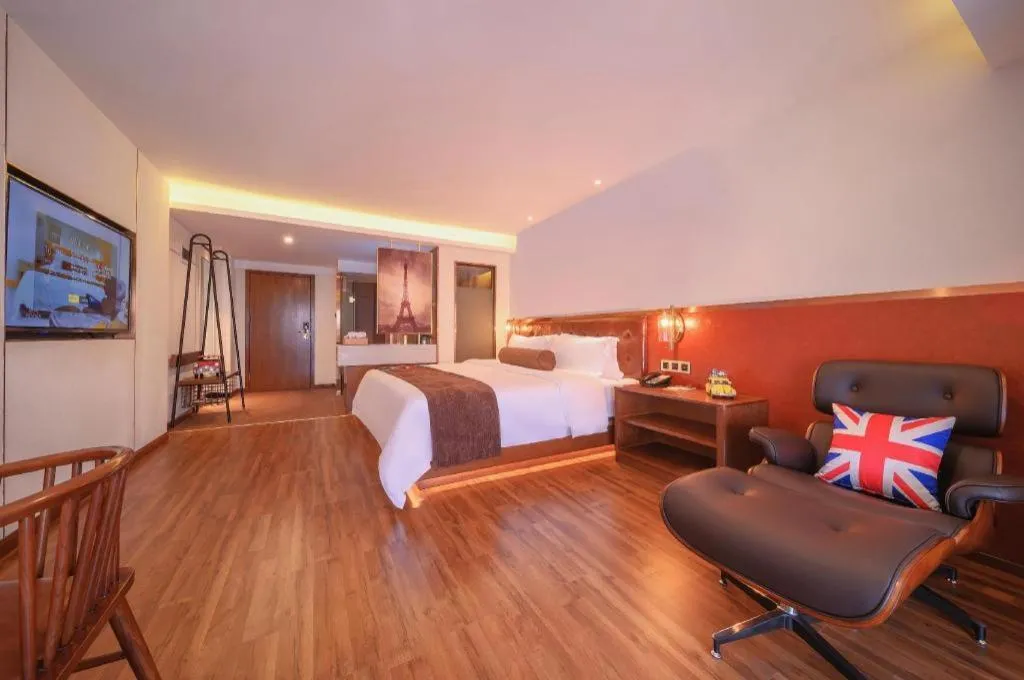 Bed in James Joyce Coffetel Wuhan Gutian Er Road Metro Station