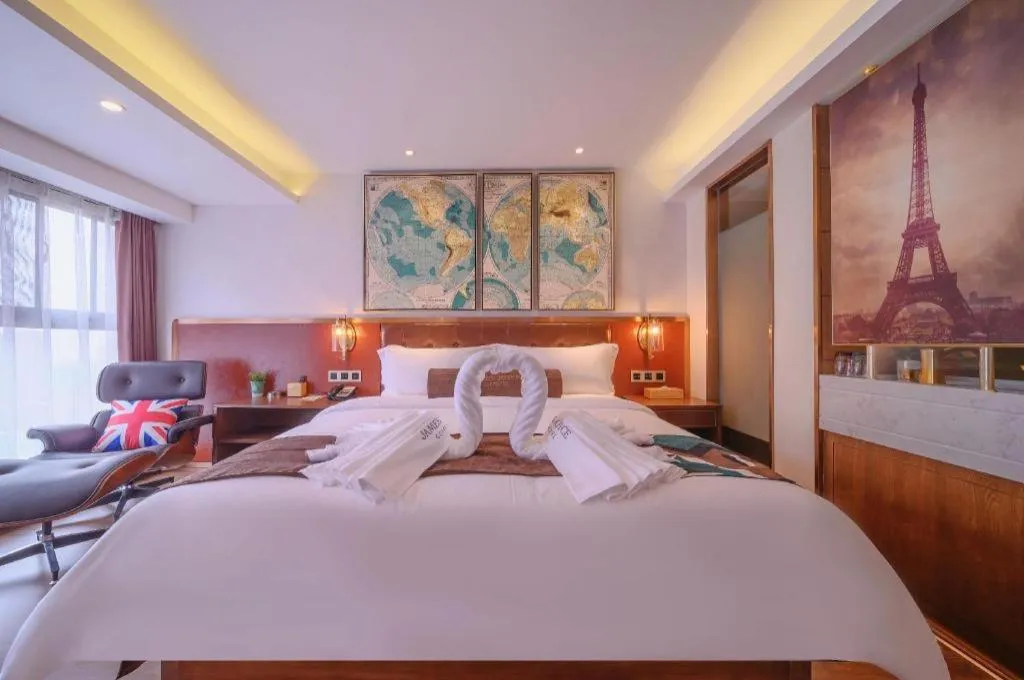 Bed in James Joyce Coffetel Wuhan Gutian Er Road Metro Station