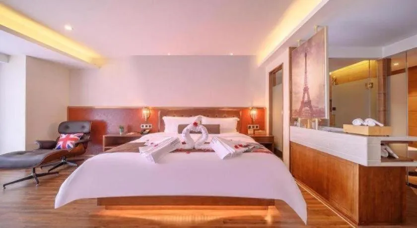 Bed in James Joyce Coffetel Wuhan Gutian Er Road Metro Station