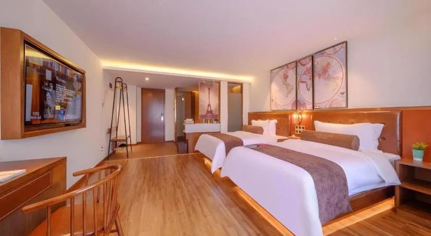 Bed in James Joyce Coffetel Wuhan Gutian Er Road Metro Station