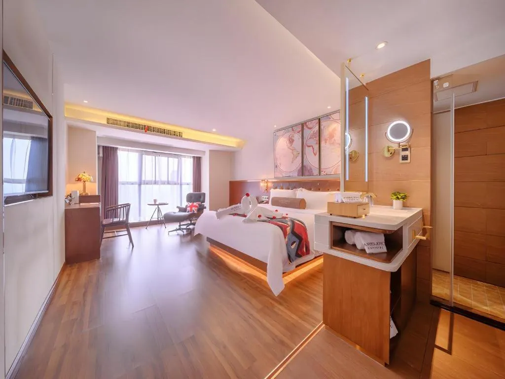 Bed in James Joyce Coffetel Wuhan Gutian Er Road Metro Station