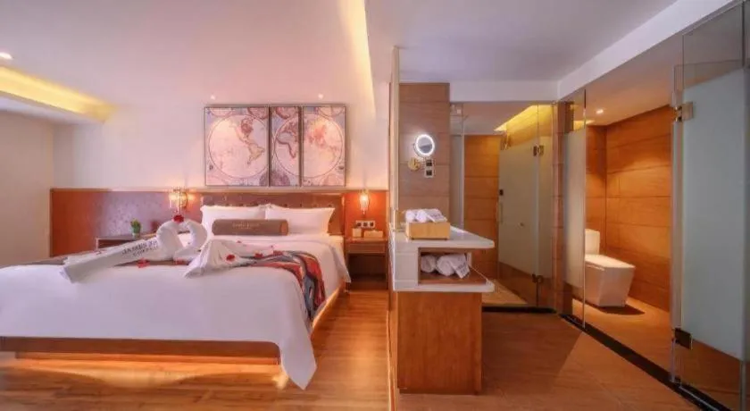 Bed in James Joyce Coffetel Wuhan Gutian Er Road Metro Station