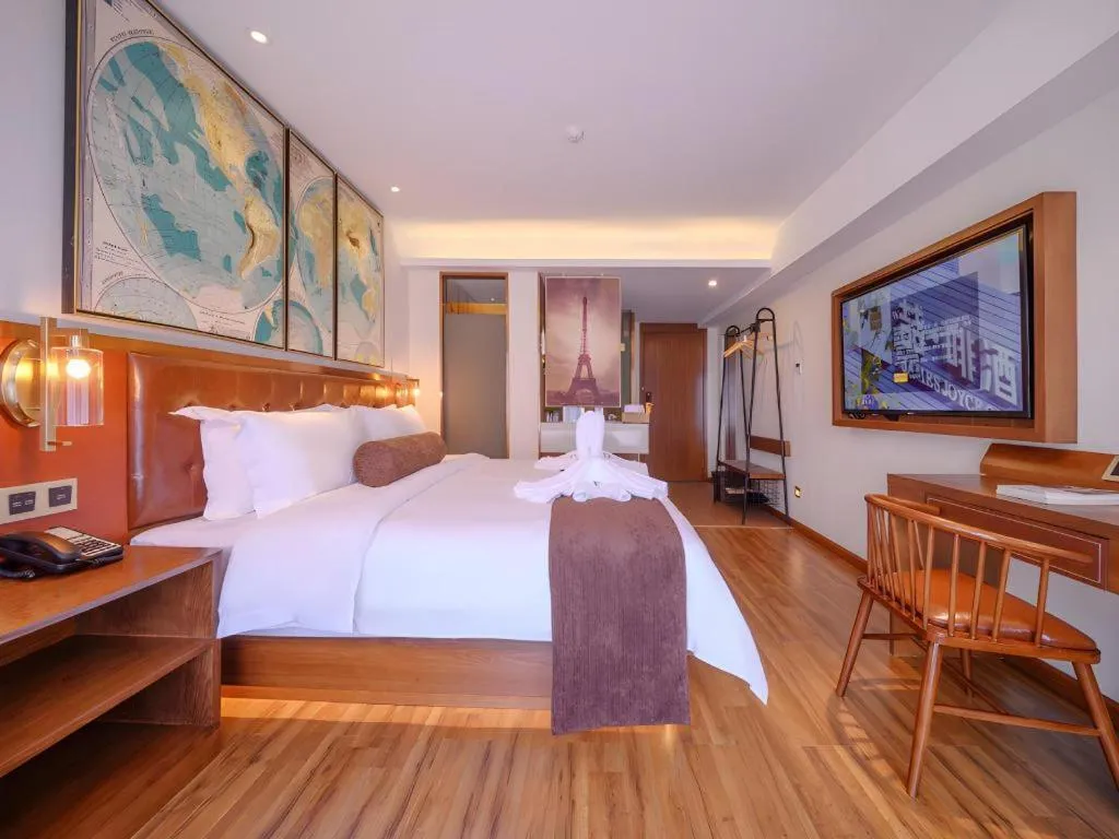 Bed in James Joyce Coffetel Wuhan Gutian Er Road Metro Station