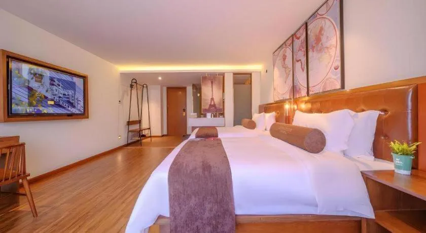 Bed in James Joyce Coffetel Wuhan Gutian Er Road Metro Station