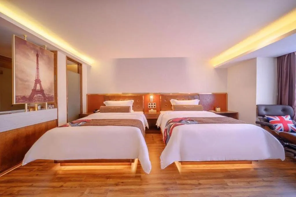 Bed in James Joyce Coffetel Wuhan Gutian Er Road Metro Station