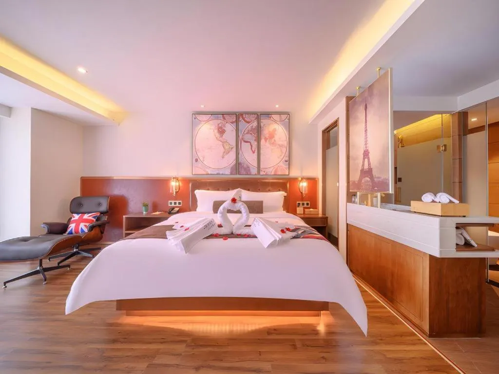 Bed in James Joyce Coffetel Wuhan Gutian Er Road Metro Station