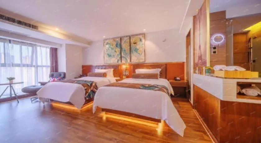 Bed in James Joyce Coffetel Wuhan Gutian Er Road Metro Station