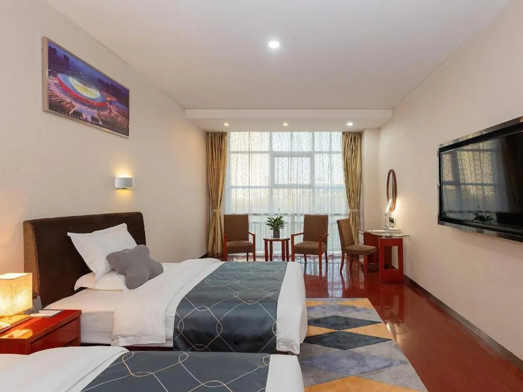 Bed in Chonpines Hotel Jining Quanmin Fitness Plaza