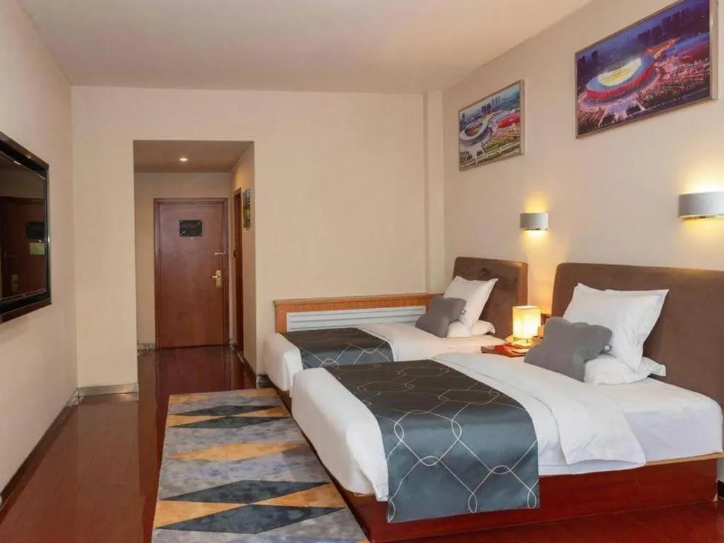 Bed in Chonpines Hotel Jining Quanmin Fitness Plaza