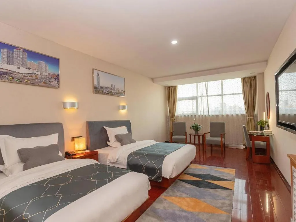 Bed in Chonpines Hotel Jining Quanmin Fitness Plaza