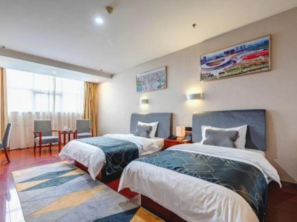 Bed in Chonpines Hotel Jining Quanmin Fitness Plaza