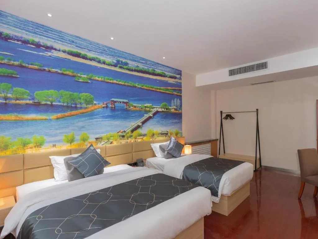 Bed in Chonpines Hotel Jining Quanmin Fitness Plaza