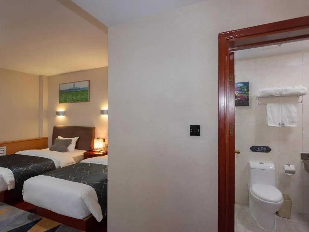 Bed in Chonpines Hotel Jining Quanmin Fitness Plaza