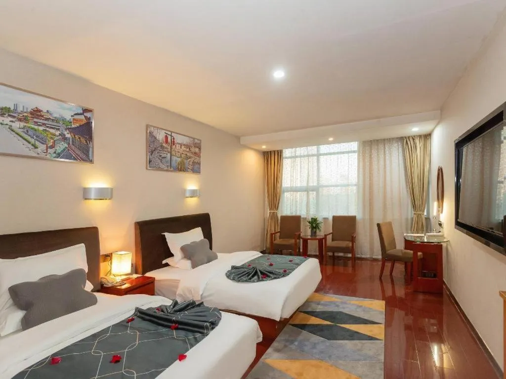 Bed in Chonpines Hotel Jining Quanmin Fitness Plaza