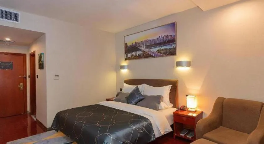 Bed in Chonpines Hotel Jining Quanmin Fitness Plaza