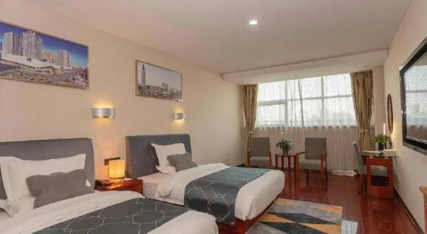 Bed in Chonpines Hotel Jining Quanmin Fitness Plaza