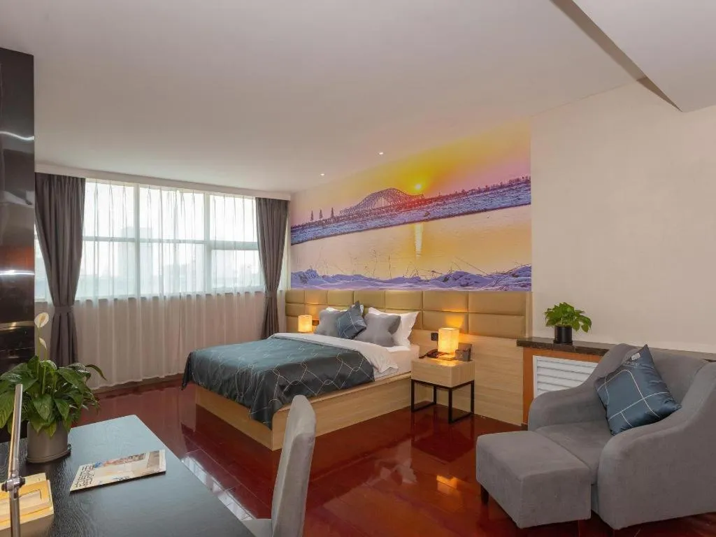 Bed in Chonpines Hotel Jining Quanmin Fitness Plaza