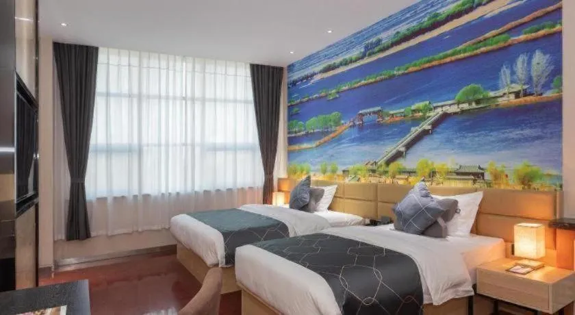 Bed in Chonpines Hotel Jining Quanmin Fitness Plaza