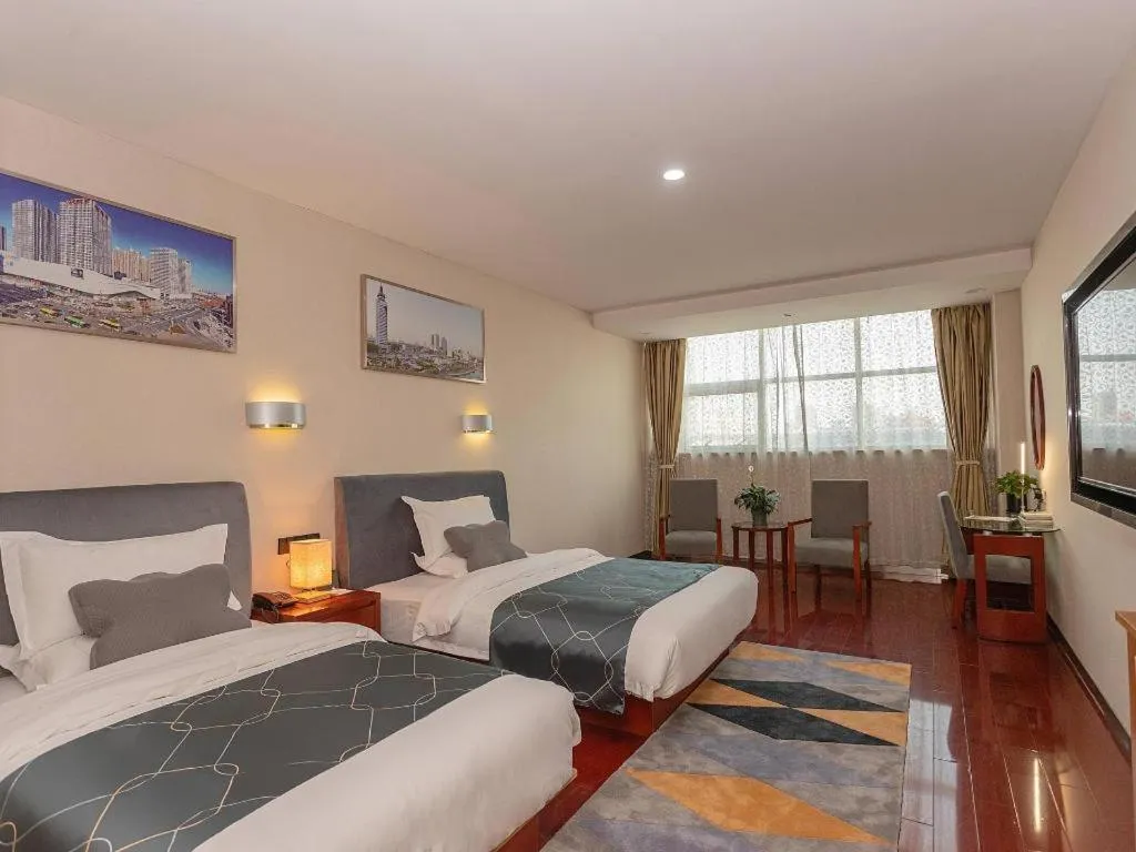 Bed in Chonpines Hotel Jining Quanmin Fitness Plaza