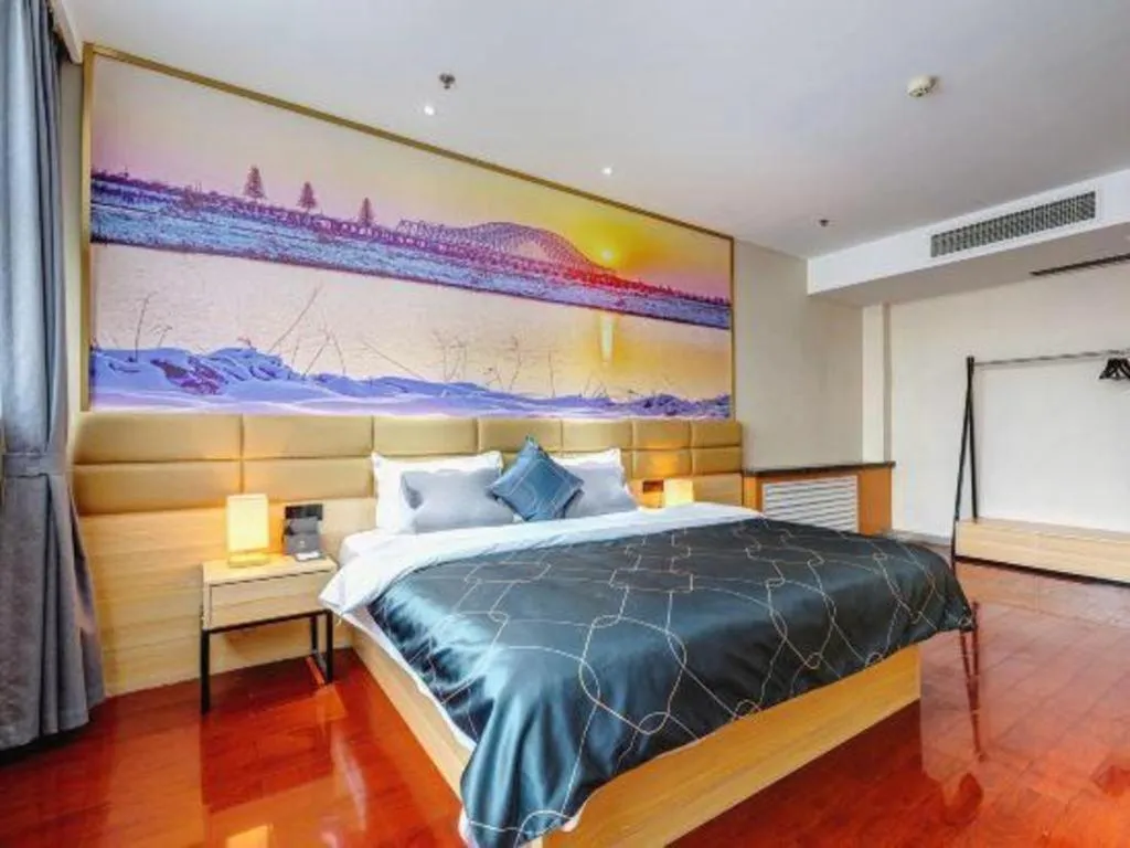 Bed in Chonpines Hotel Jining Quanmin Fitness Plaza
