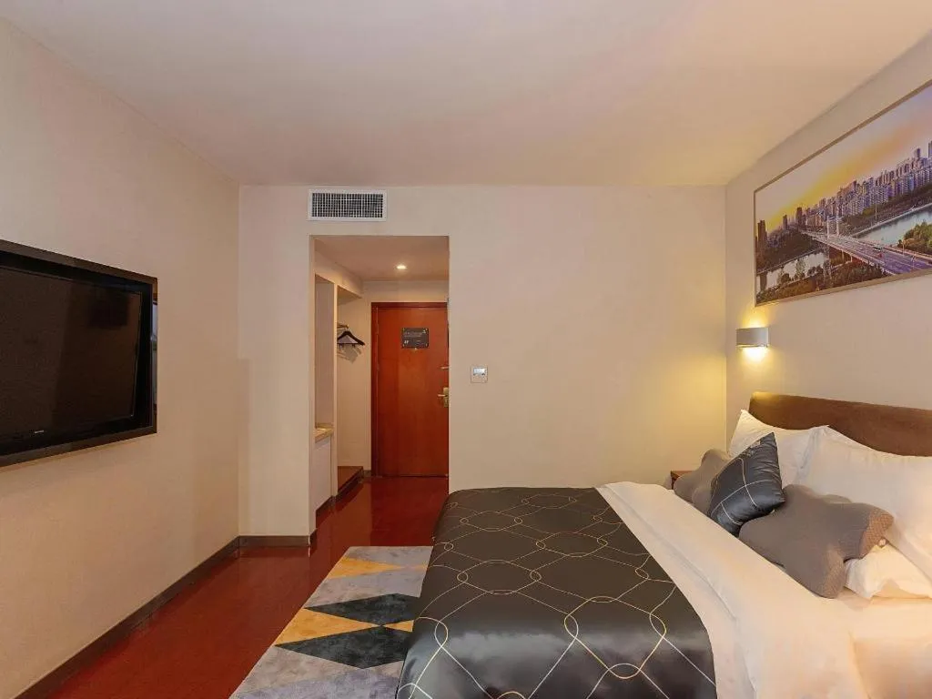 Bed in Chonpines Hotel Jining Quanmin Fitness Plaza