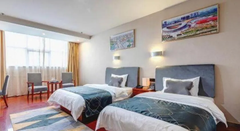 Bed in Chonpines Hotel Jining Quanmin Fitness Plaza