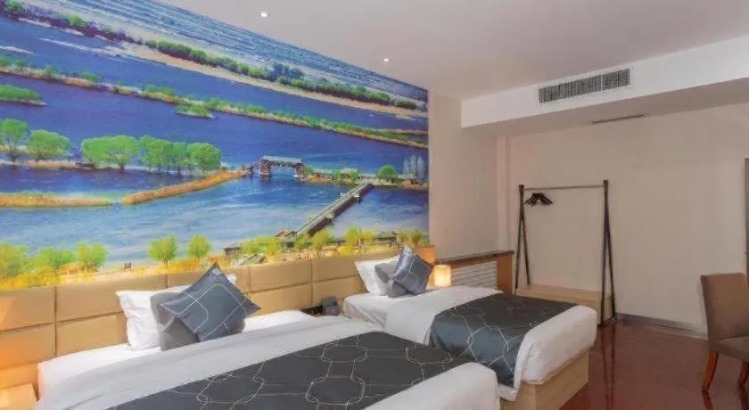 Bed in Chonpines Hotel Jining Quanmin Fitness Plaza