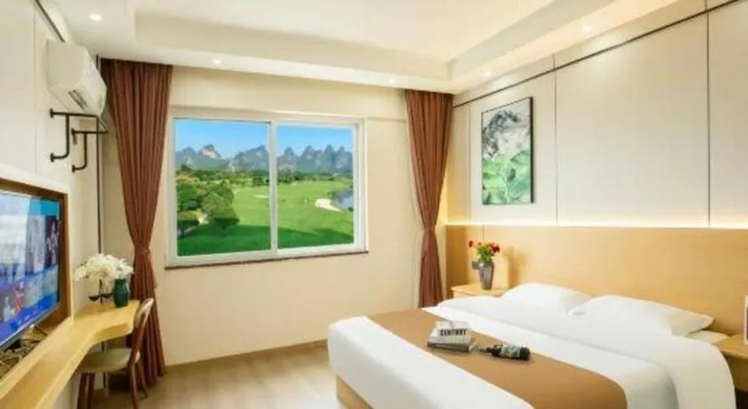 Bed in Guilin Wanjing Hotel