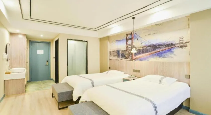 Bed in Urban Garden Hotel Chengyang District Government Liuting Airport