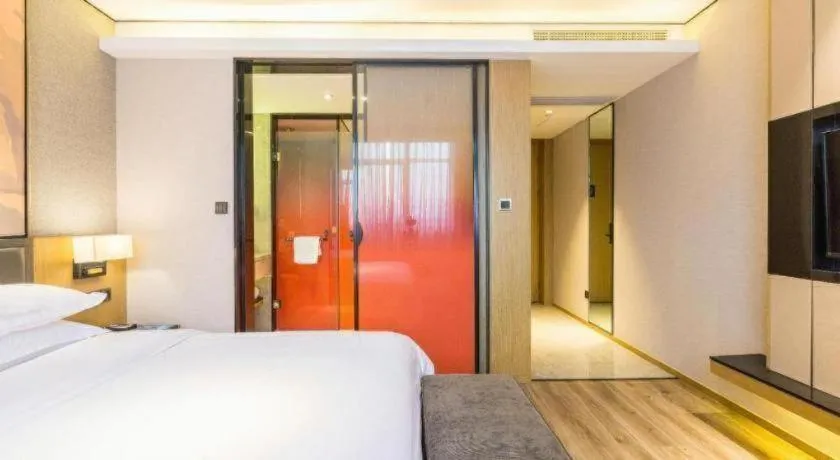 Bed in The Hotel V Nanjing Lishui