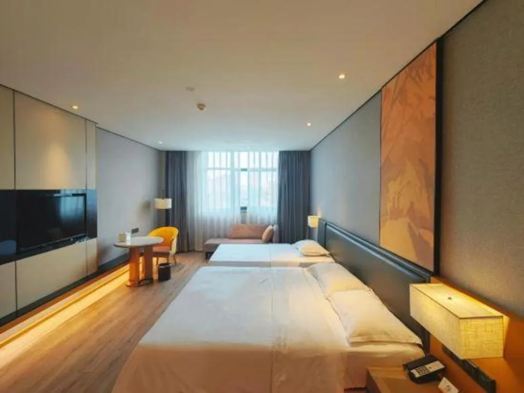 Bed in The Hotel V Nanjing Lishui