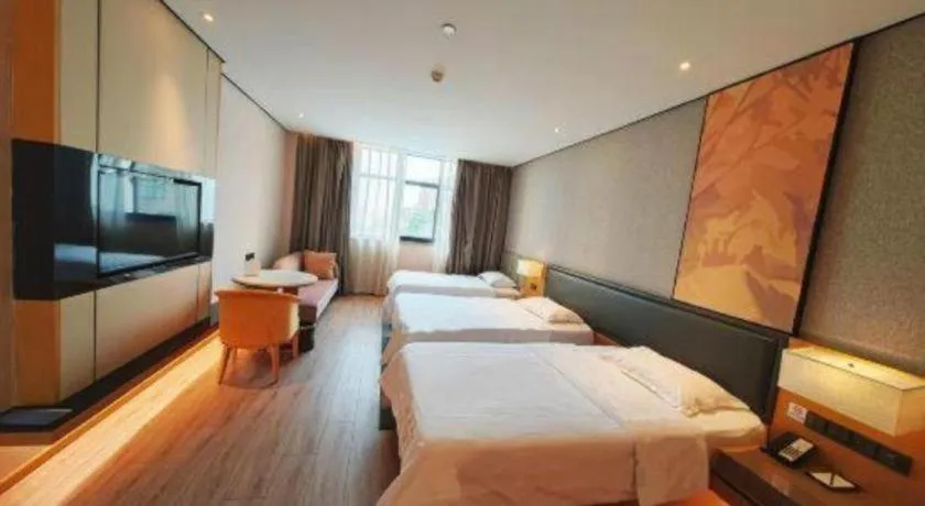 Bed in The Hotel V Nanjing Lishui