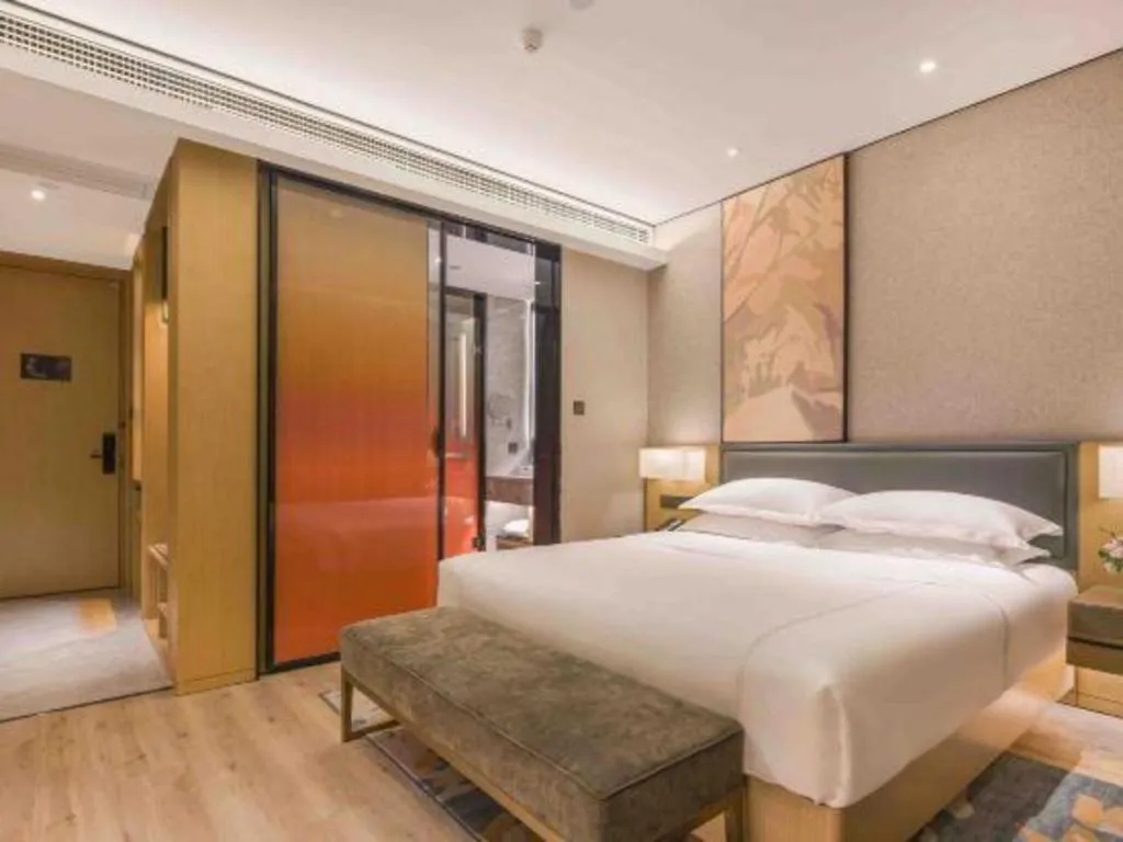 Bed in The Hotel V Nanjing Lishui