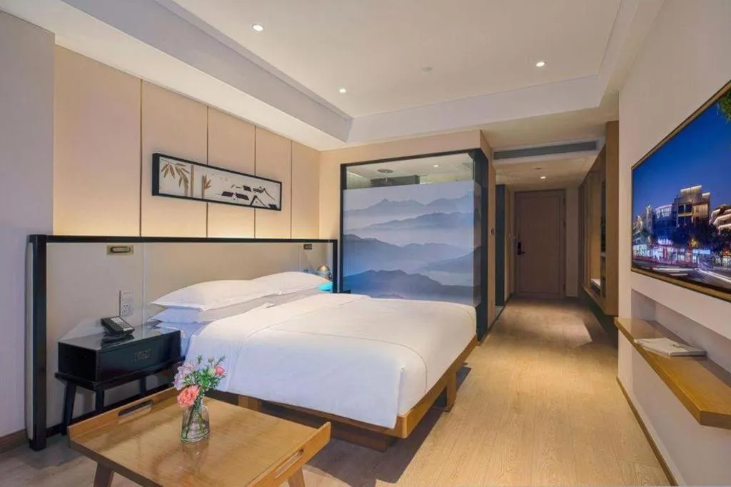 Bed in The Hotel V Nanjing Confucius Temple