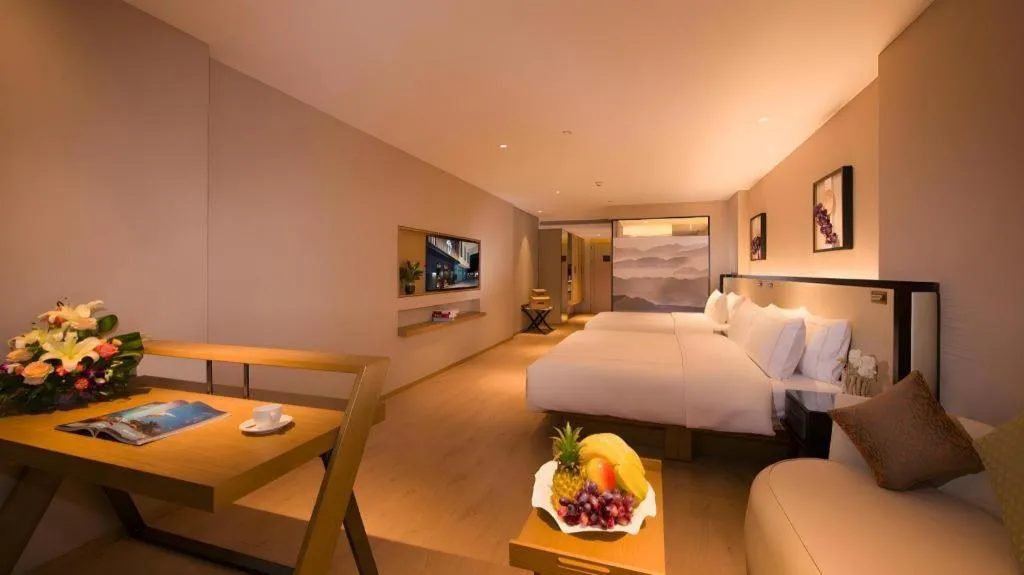 Bed in The Hotel V Nanjing Confucius Temple