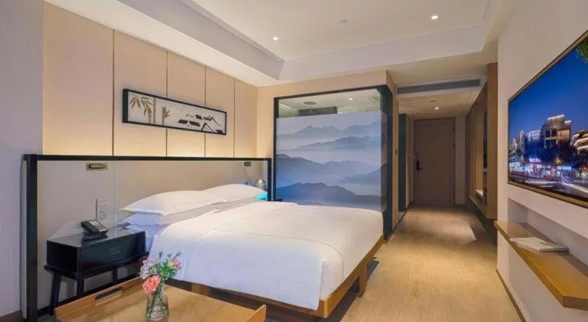 Bed in The Hotel V Nanjing Confucius Temple