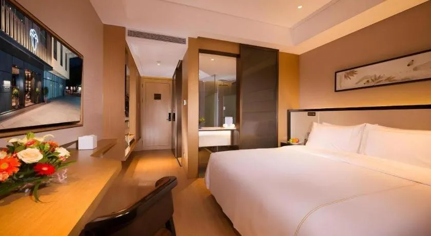 Bed in The Hotel V Nanjing Confucius Temple