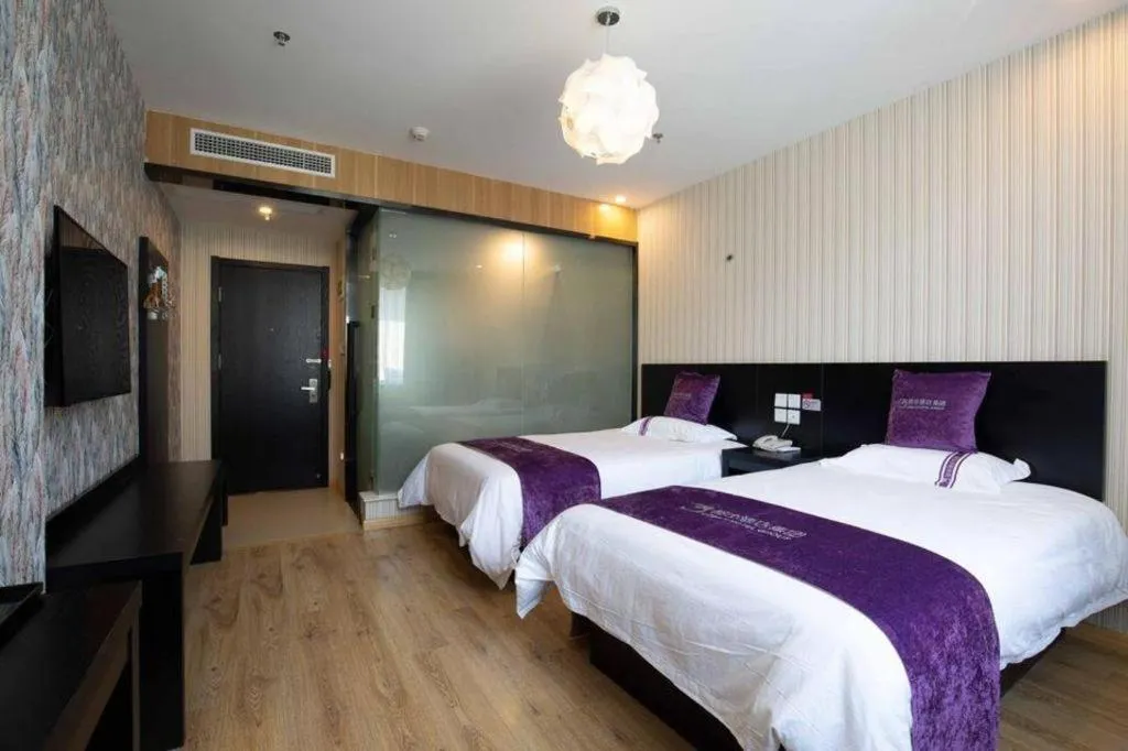 Bed in City 118 Hotel Qingdao Boardcast Tower