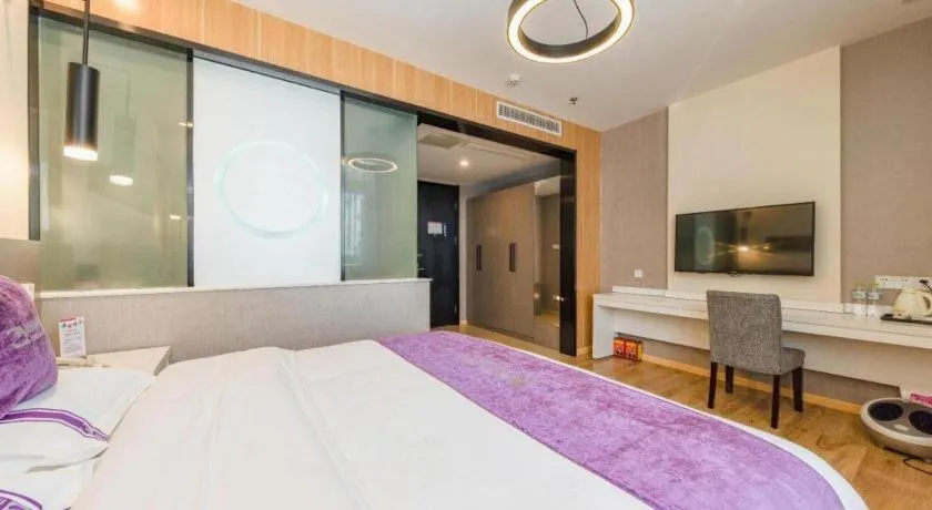 Bed in City 118 Hotel Qingdao Boardcast Tower