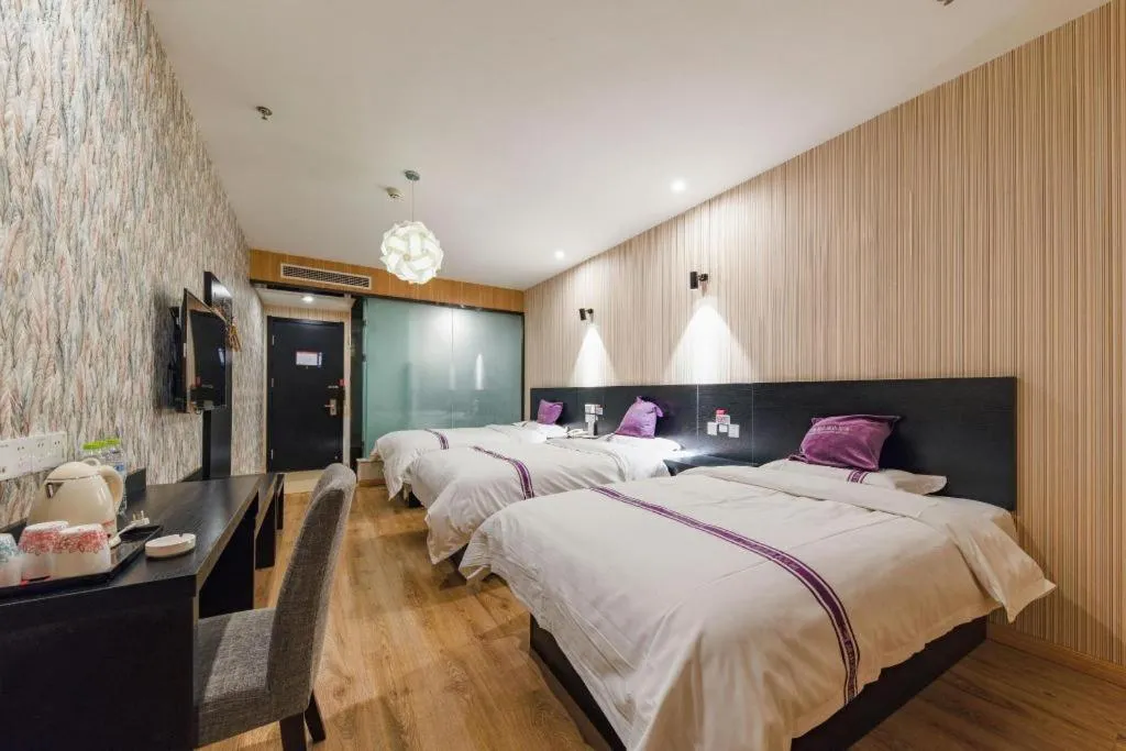 Bed in City 118 Hotel Qingdao Boardcast Tower