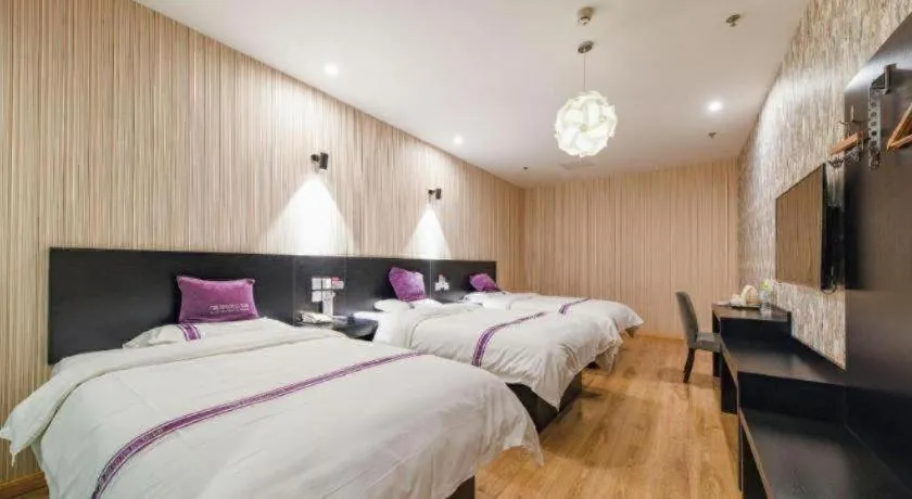 Bed in City 118 Hotel Qingdao Boardcast Tower