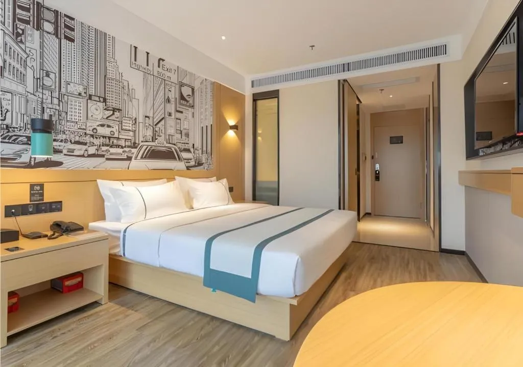 Bed in City Comfort Inn Xingtai Wanda