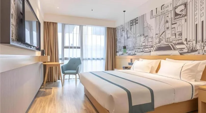 Bed in City Comfort Inn Xingtai Wanda