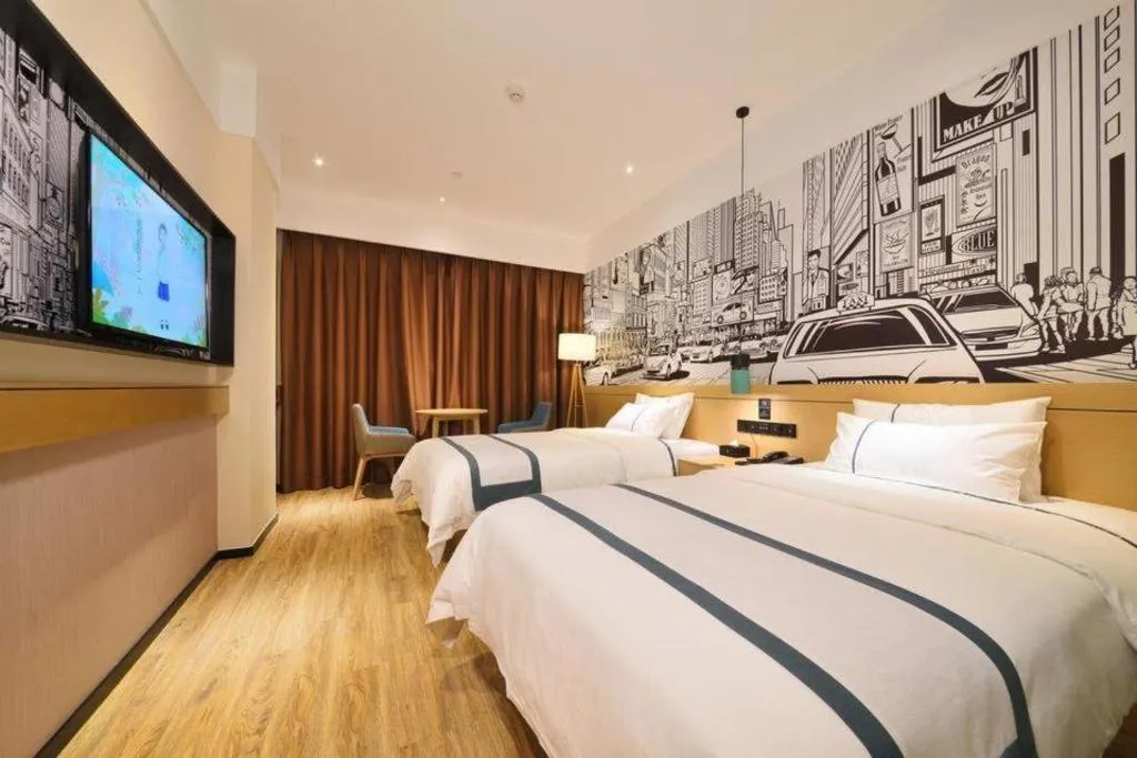 Bed in City Comfort Inn Wuhan Tianhe Airport Outlets