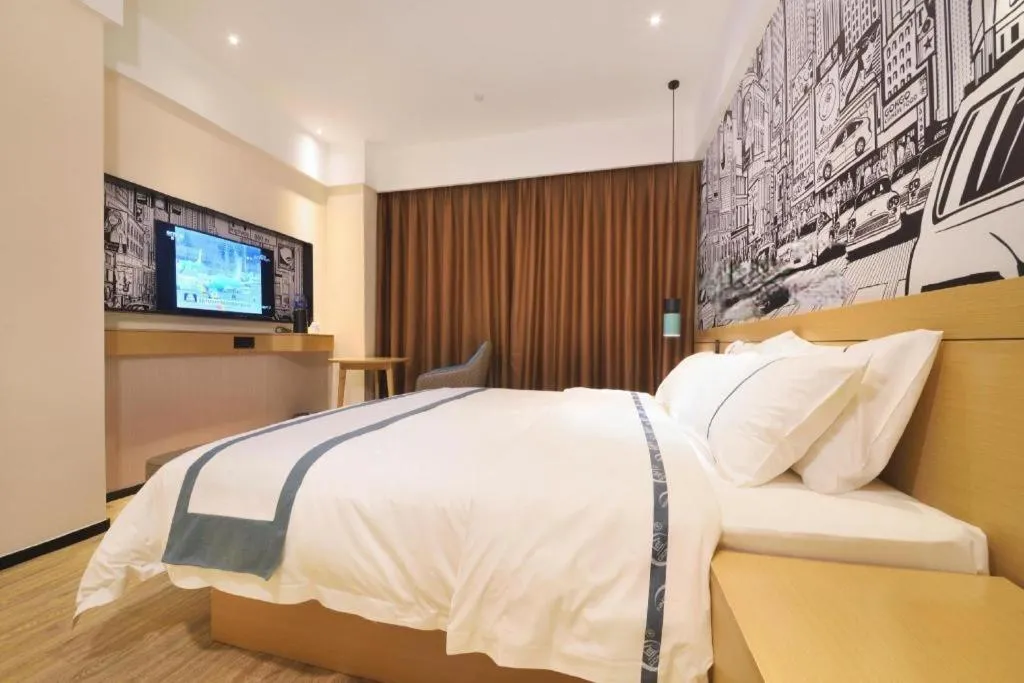 Bed in City Comfort Inn Wuhan Tianhe Airport Outlets