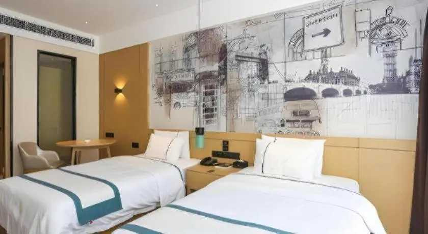 Bed in City Comfort Inn Chengdu Dongjiao Memory