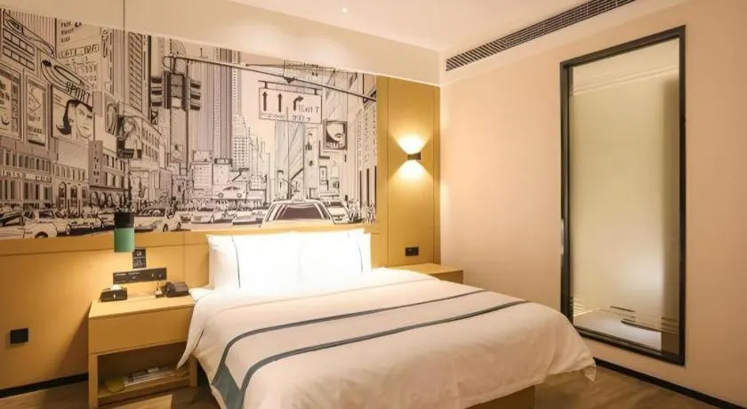 Bed in City Comfort Inn Chengdu Dongjiao Memory