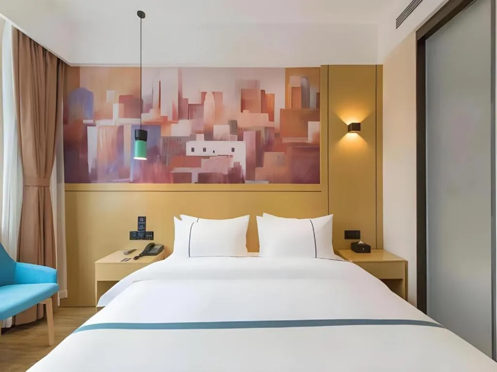 Bed in City Comfort Inn Kunming Qianxing Road Dashanghui Children's Hospital