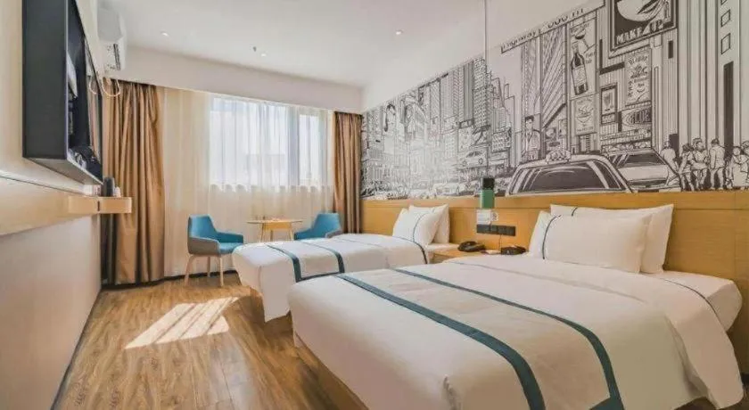 Bed in City Comfort Inn Kunming Qianxing Road Dashanghui Children's Hospital