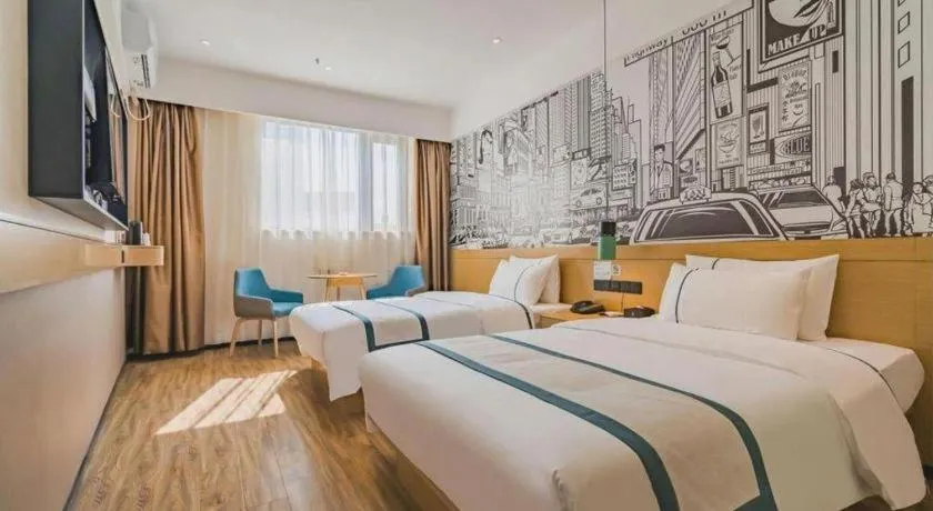 Bed in City Comfort Inn Kunming Qianxing Road Dashanghui Children's Hospital